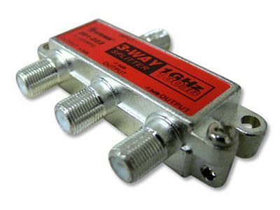 Picture of Coaxial Splitter - CATV F-Type - 3 Way - 1GHz 130dB