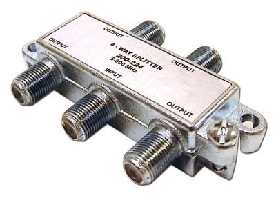 Picture of Coaxial Splitter - MATV F-Type - 4 Way - 900Mhz DC-Passive