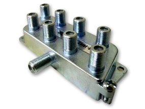 Picture of Coaxial Splitter - MATV F-Type - 8 Way - 900Mhz DC-Passive