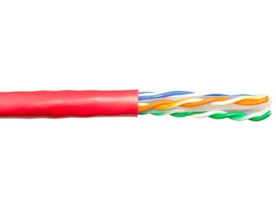 Picture of Solid Cat 6e Network Cable Pull Box - Red, 600 MHz, Riser (CMR) PVC - 1000 FT