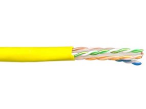 Picture of Solid Cat 6e Network Cable Pull Box - Yellow, 600 MHz, Riser (CMR) PVC - 1000 FT