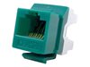 Picture of Cat 6 Keystone Jack 180 Degree 110 UTP - Green