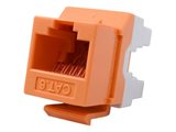 Picture of Cat 6 Keystone Jack 180 Degree 110 UTP - Orange