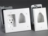 Picture of Recessed Wall Plate Remodeling Kit with Electrical Outlet - White