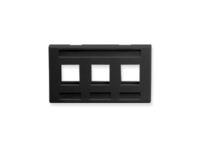 Picture of Faceplate Furniture 3-port Black