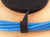 Picture of 1/2 Inch Continuous Black Hook and Loop Wrap - 5 Yards