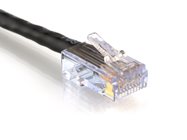 Picture of Cat 6 Ethernet Patch Cable - 1 FT, Black, Assembled