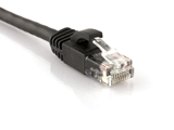 Picture of Cat 6 Ethernet Patch Cable - 1 FT, Black, Booted