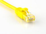 Picture of Cat 6 Ethernet Patch Cable - 1 FT, Yellow, Booted