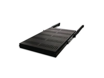 Picture of 19" Single-Sided Slide-Out Vented Shelf W/Adjustable Rails, 26"-37"D, Black