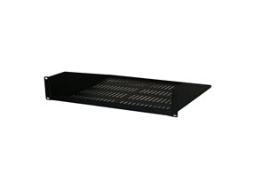 Picture of 19" Single-Sided Vented Shelf, 2U, 10,5"D, Black