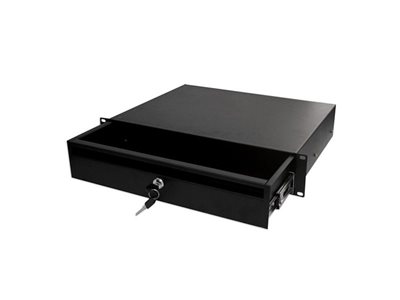 Picture of 19" X 14" Locking Storage Drawer Shelf, 2U, Black