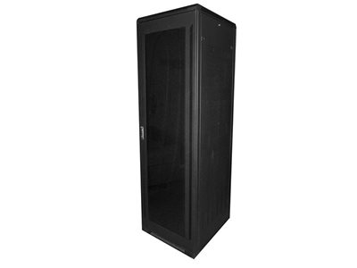 Picture of 7Ft Floor Enclosure, Acrylic Door,  27"W X 31"D, 45U, Black, Knockdown