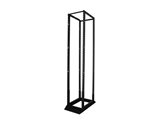 Picture of 7Ft 4-Post 19" Open Frame Steel Floor Rack,  Adjustable 24"-36"D, 45U, Black