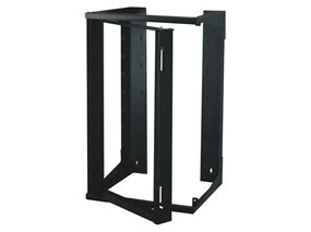 Picture of 4Ft Swing-Out Open Frame Wall Rack, 24"D, 25U Black