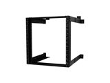 Picture of 2Ft Open Frame Wall Rack, 18"-26" Adjustable Depth, 12U, Black