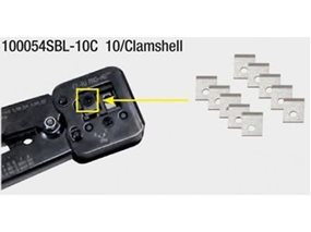 Platinum Tools replacement blades, with arrow pointing to blade compartment on PN  100054C RJ45