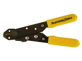 Platinum tools V-Notch Wire Stripper with yellow Vinyl-dipped cushioned handles