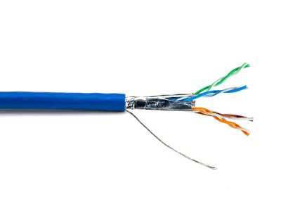 Picture of Mini Cat 6A Bulk Cable - Stranded, Blue, Riser (CMR), Shielded (F/UTP) - 1000 FT