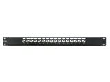 Picture of 16 Port Fully Loaded 75 Ohm BNC Coaxial Patch Panel - 1U