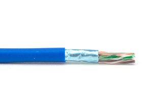 Picture of Cat 6 Shielded Network Cable - Solid, STP, Blue, Riser (CMR) PVC - 1000 FT