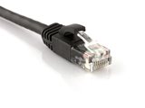 Picture of Cat 6 Ethernet Patch Cable - 6 IN, Black, Booted