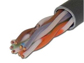 Picture of Category 5E Communications Cable - Solid, Gray, Plenum, 350MHz (CMP) - 1000 FT