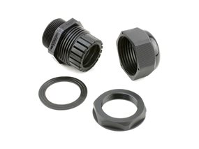 Picture of 20mm Short Black Nylon Cable Gland for 10 - 14mm Cable - 4 Pack