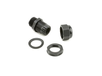 Picture of 3/8 Inch Black Nylon Cable Gland for 5 - 10mm Cable - 5 Pack