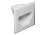 Picture of 2-Gang Recessed Low Voltage Cable Plate - White