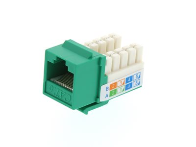 Picture of Cat 6 SpeedTerm Keystone Jack 90 Degree 110 UTP - Green