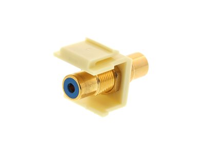 Picture of Feed Through Keystone Jack - RCA (Component / Composite) - Ivory - Color Coded Blue