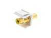 Picture of Feed Through Keystone Jack - RCA (Component / Composite) - White - Color Coded Yellow