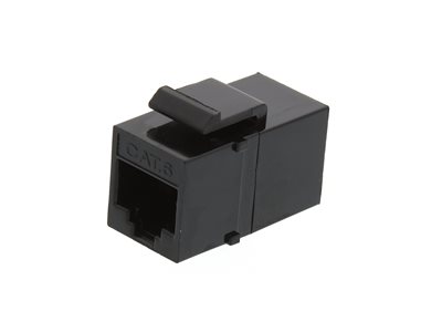 Picture of RJ45 Cat 6 Keystone Jack - Pass Through Panel Mount - Black