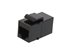 Picture of RJ45 Cat 6 Keystone Jack - Pass Through Panel Mount - Black - 0 of 8