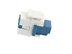 Picture of Fiber Optic Keystone Coupler - LC to LC Singlemode Duplex - White - 1 of 8