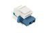 Picture of Fiber Optic Keystone Coupler - LC to LC Singlemode Duplex - White - 2 of 8