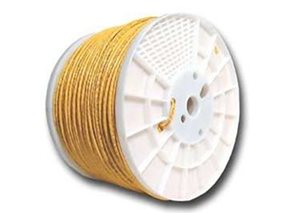 Picture of Cat 6 600 Mhz Network Cable - Stranded - Yellow PVC - 1000 FT