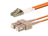 Picture of 25m Multimode Duplex Fiber Optic Patch Cable (62.5/125) - LC to SC