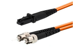 Picture of 1m Multimode Duplex Fiber Optic Patch Cable (62.5/125) - MTRJ to ST