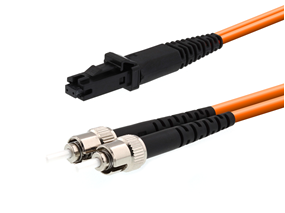 Picture of 2m Multimode Duplex Fiber Optic Patch Cable (62.5/125) - MTRJ to ST