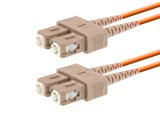 Picture of 2m Multimode Duplex Fiber Optic Patch Cable (62.5/125) - SC to SC