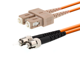 Picture of 1m Multimode Duplex Fiber Optic Patch Cable (50/125) - SC to ST