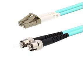 Picture of 3m Multimode Duplex Fiber Optic Patch Cable (50/125) OM3 Aqua - Laser Opt - LC to ST