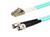 Picture of 10m Multimode Duplex Fiber Optic Patch Cable (50/125) OM3 Aqua - Laser Opt - LC to ST - 0 of 4