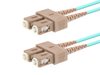 Picture of 2m Multimode Duplex Fiber Optic Patch Cable (50/125) OM3 Aqua - Laser Opt - SC to SC