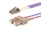 Picture of 1m Multimode Duplex OM4 Fiber Optic Patch Cable (50/125) - LC to SC