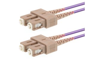 Picture of 10m Multimode Duplex OM4 Fiber Optic Patch Cable (50/125) - SC to SC