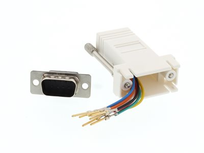 Picture of Modular Adapter Kit - DB9 Male to RJ45 - White