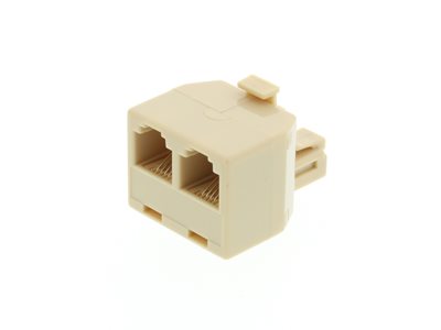 Picture of Modular Voice T Adapter - 1 Male to 2 Female (RJ11 - 6P4C for 4 Wire)